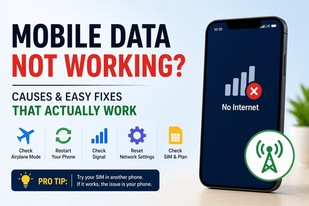 Phone Data Problem Mobile Data Not Working? Here’s How to Fix It – InstaCash