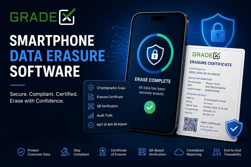 Smartphone Data Erasure: Secure Data Wiping, Certification, and Compliance for Device Lifecycle Operations