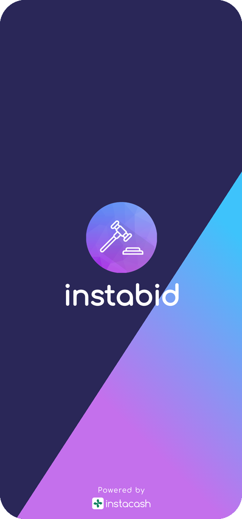 InstaBid mobile app screenshot - B2B smartphone auction interface